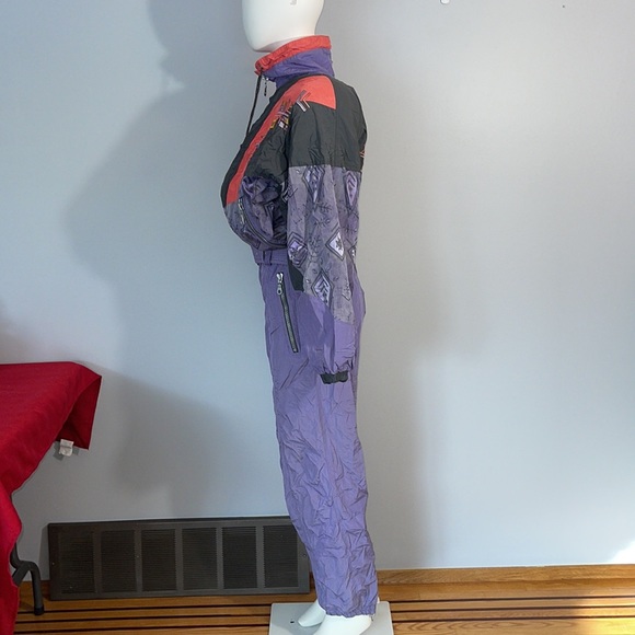 Vintage 80s 90s Canyon Aztec One Piece Ski Suit - Picture 11 of 16